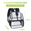 Clear Backpack Stadium Approved, Clear Mini Backpack with Adjustable Straps, See Through Backpack for Stadium, Concert, Sports, Work,Security view 2