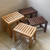 Spa Bench Wood Seat Stool Foot Rest Storage Shelf Shower Bench Seat Bathtub Shower Chair for Elderly Seniors Bath Shower Seats Transfer Bench Handicap Tub Benches for Bathtubs Disabled Stools view 2