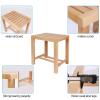 Spa Bench Wood Seat Stool Foot Rest Storage Shelf Shower Bench Seat Bathtub Shower Chair for Elderly Seniors Bath Shower Seats Transfer Bench Handicap Tub Benches for Bathtubs Disabled Stools view 4