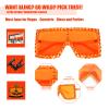 ailov Oversized Trendy Bling Crystal Sunglasses for Men Women Party Favors Rhinestone Rectangle Glasses (Orange) view 4