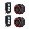 KCMYTONER Rechargeable Anti-Theft Bike Alarm with Taillight, Bike Finder with Remote, 7 Levels of Sensitivity Adjustable, IP54 Waterproof, 2PK view 1