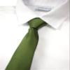 Spring Notion Boys' Solid Color Microfiber Zipper Tie, Olive Medium view 2