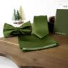 Spring Notion Boys' Solid Color Microfiber Zipper Tie, Olive Medium view 3