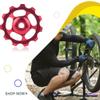 11T Bike Aluminum Sealed Bearing, Bicycle Wheel Guide Roller Rear, Derailleur Pulley for Rear Derailleur Wheel Bike Guide Roller Pulley Accessories Gear Guide Pulley for Mountain Bike (Red) view 3