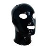 HaZiPan Unisex Latex Hoods Personalized Zipper Switch Cosplay Masked Party Rubber Catsuits Bodysuits Mask (M) view 1
