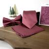 Spring Notion Boys' Solid Color Microfiber Zipper Tie, Chianti Small view 3