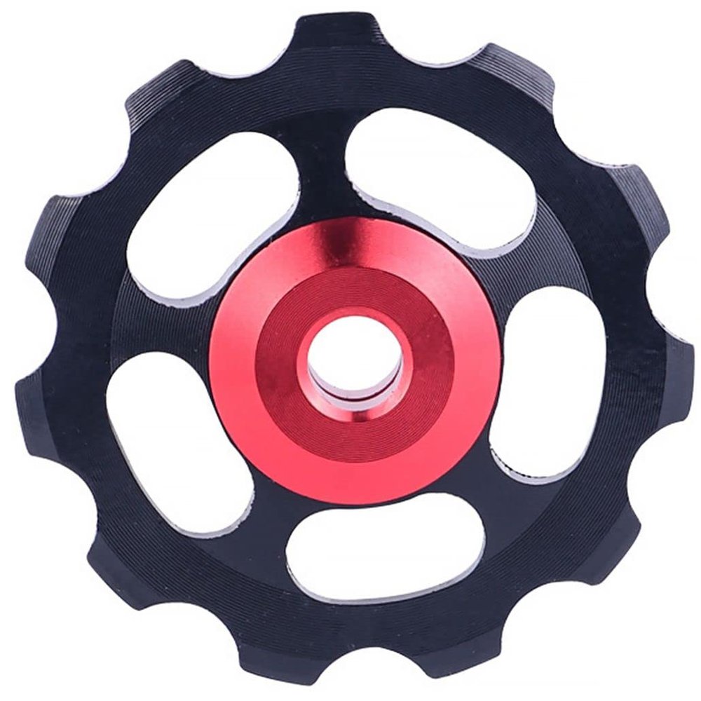 11T Bike Aluminum Sealed Bearing, Bicycle Wheel Guide Roller Rear, Derailleur Pulley for Rear Derailleur Wheel Bike Guide Roller Pulley Accessories Gear Guide Pulley for Mountain Bike (Black)