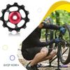 11T Bike Aluminum Sealed Bearing, Bicycle Wheel Guide Roller Rear, Derailleur Pulley for Rear Derailleur Wheel Bike Guide Roller Pulley Accessories Gear Guide Pulley for Mountain Bike (Black) view 3