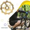 11T Bike Aluminum Sealed Bearing, Bicycle Wheel Guide Roller Rear, Derailleur Pulley for Rear Derailleur Wheel Bike Guide Roller Pulley Accessories Gear Guide Pulley for Mountain Bike (Gold) view 3