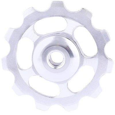 11T Bike Aluminum Sealed Bearing, Bicycle Wheel Guide Roller Rear, Derailleur Pulley for Rear Derailleur Wheel Bike Guide Roller Pulley Accessories Gear Guide Pulley for Mountain Bike (Silver)