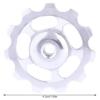 11T Bike Aluminum Sealed Bearing, Bicycle Wheel Guide Roller Rear, Derailleur Pulley for Rear Derailleur Wheel Bike Guide Roller Pulley Accessories Gear Guide Pulley for Mountain Bike (Silver) view 2
