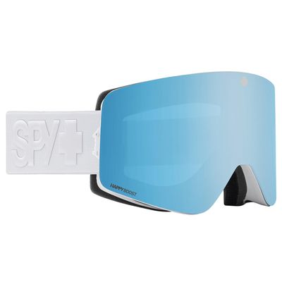 Spy Unisex Marauder Ski & Snowboard Goggle - Matte White | Happy Boost Bronze Ice Blue Mirror + Replacement Lens