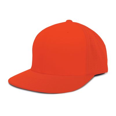 Pacific Headwear Perforated F3 Performance Flexfit Cap, Orange, L/XL