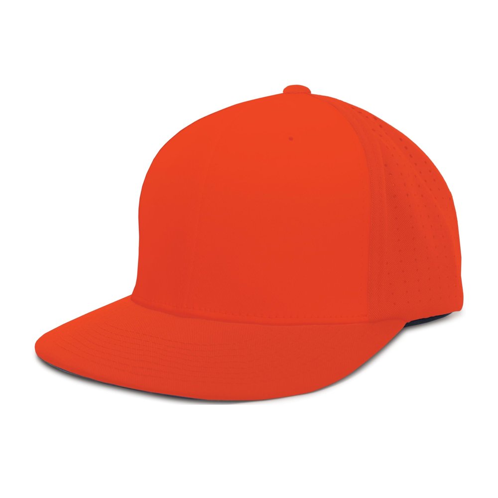 Pacific Headwear Perforated F3 Performance Flexfit Cap, Orange, L/XL