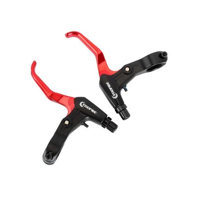 Bicycle Brake, Levers Handlebar Road Bike Handles Parts Universal Aluminum Alloy Bike Brake Lever Lightweight Replacement Cycling Accessories for Road Bike, Mountain Bike (Red, 1 Pair)