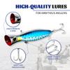 Saltwater Popper Style Fishing Lure - 5.5 inch Floating, Top Water, with Premium Thick Wire Hooks, Realistic 3D Eyes for Saltwater Fishing Striped Bass and Game Fish view 3