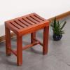 Spa Bench Wood Seat Stool Foot Rest Storage Shelf Bathtub Shower Stools to sit on, Waterproof Wood Shower Bench Seat, Bathroom Spa Bathing Stool Shaving Foot Rest Step Stool Indoor Outdoor Patio Garde view 2