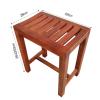 Spa Bench Wood Seat Stool Foot Rest Storage Shelf Bathtub Shower Stools to sit on, Waterproof Wood Shower Bench Seat, Bathroom Spa Bathing Stool Shaving Foot Rest Step Stool Indoor Outdoor Patio Garde view 3