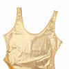 Lejafay Women's Retro 80s/90s Leotards High Cut Low Back Gymnastics Backless High Leg Cut Dance Wear Gold A XX-Large view 3