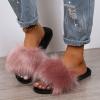AnFeng Women Flat Slippers Sandals Slip on House Shoes Summer Beach Shoes Comfy Fuzzy Non-Slip Slippers (Pink, 7) view 2