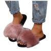 AnFeng Women Flat Slippers Sandals Slip on House Shoes Summer Beach Shoes Comfy Fuzzy Non-Slip Slippers (Pink, 7) view 3
