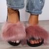 AnFeng Women Flat Slippers Sandals Slip on House Shoes Summer Beach Shoes Comfy Fuzzy Non-Slip Slippers (Pink, 7) view 4
