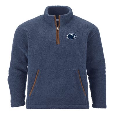 boxercraft Men's Penn State Nittany Lions Everest Fleece Pullover, Indigo, S