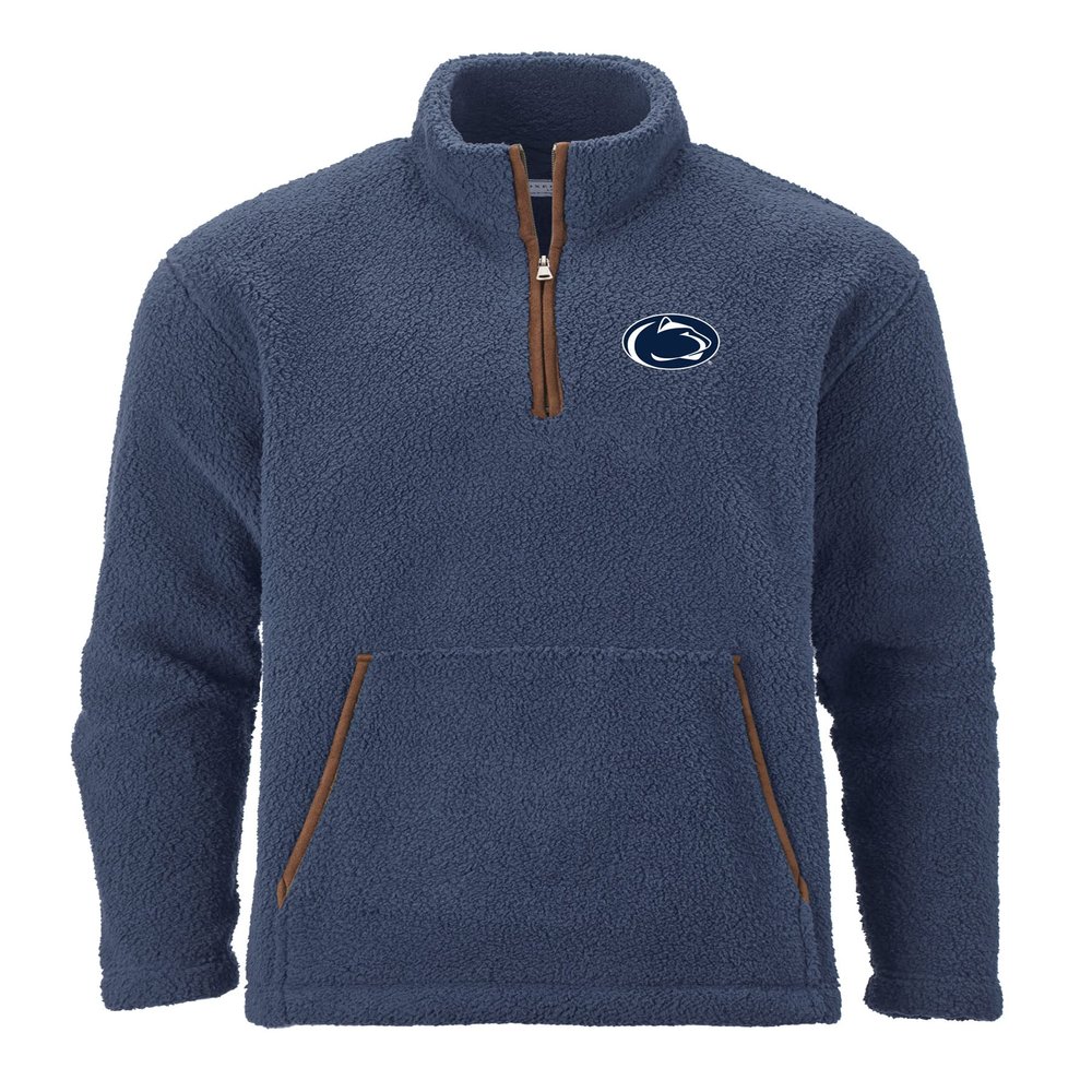 boxercraft Men's Penn State Nittany Lions Everest Fleece Pullover, Indigo, S