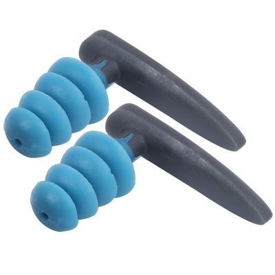 Pilipane Swimming Ear Plugs, Ultra Comfy Silicone Swimmer Earplugs, Reusable, Blue, Perfect for Swimming, Surfing, Water Sports