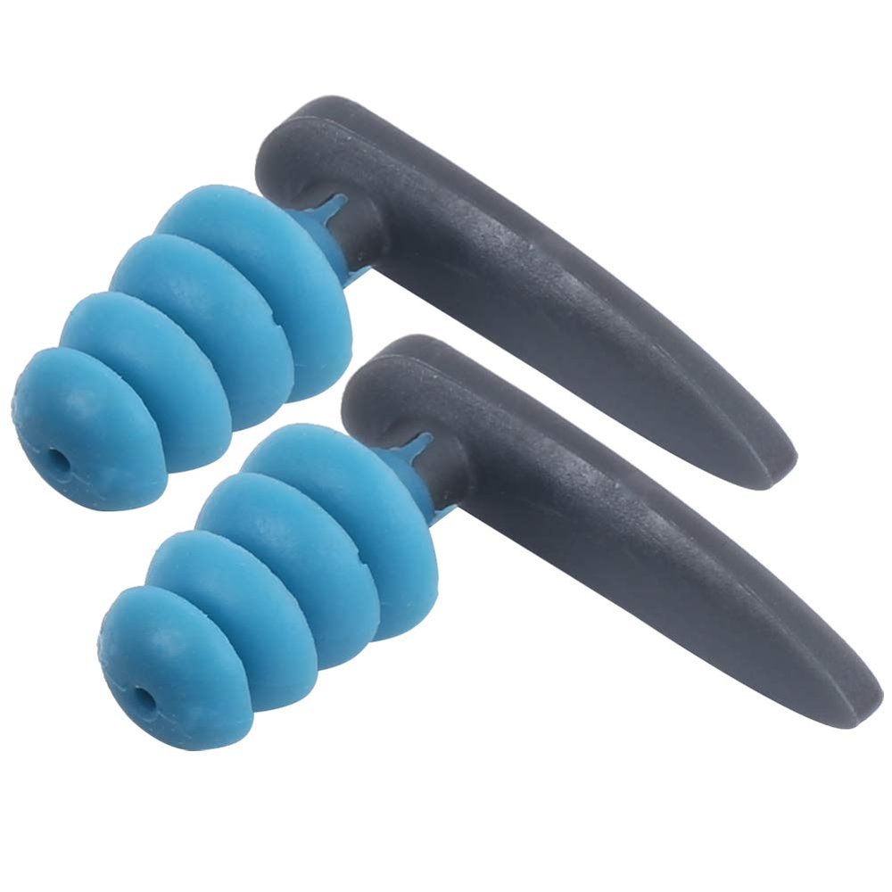 Pilipane Swimming Ear Plugs, Ultra Comfy Silicone Swimmer Earplugs, Reusable, Blue, Perfect for Swimming, Surfing, Water Sports