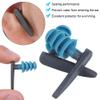 Pilipane Swimming Ear Plugs, Ultra Comfy Silicone Swimmer Earplugs, Reusable, Blue, Perfect for Swimming, Surfing, Water Sports view 2