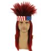 ATAYOU Red Mullet Wig with Headband, 80s Long Straight Punk Heavy Metal Retro Rocker Disco Wig view 2