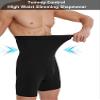 SHIONF Men Tummy Control Shorts High Waist Underwear Slimming Shapewear Body Shaper Leg Boxer Briefs (Black, Large) view 2