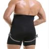 SHIONF Men Tummy Control Shorts High Waist Underwear Slimming Shapewear Body Shaper Leg Boxer Briefs (Black, Large) view 4