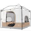 KAMPKEEPER Camping Inner Tent for Pop Up Canopy, Converts 10'x10' Straight Leg Canopy into Camping TentFully Vented Roof(Top & Frame NOT Included), Khaki view 1