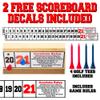 Cornhole Wraps for Boards Vinyl Decals (Set of 2)  Wood Panels Design  Durable Corn Hole Bean Bag Toss Wraps, Stickers & Skins  Outdoor Game Board Covers (Boards Not Included) view 2