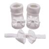 Children Kids Socks Soft Bottom Toddler Shoes Socks Bowkot Princess Socks Floor Baby Girl Socks 0-24 (White, 0 Months) view 1