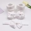 Children Kids Socks Soft Bottom Toddler Shoes Socks Bowkot Princess Socks Floor Baby Girl Socks 0-24 (White, 0 Months) view 2