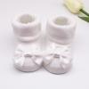 Children Kids Socks Soft Bottom Toddler Shoes Socks Bowkot Princess Socks Floor Baby Girl Socks 0-24 (White, 0 Months) view 4