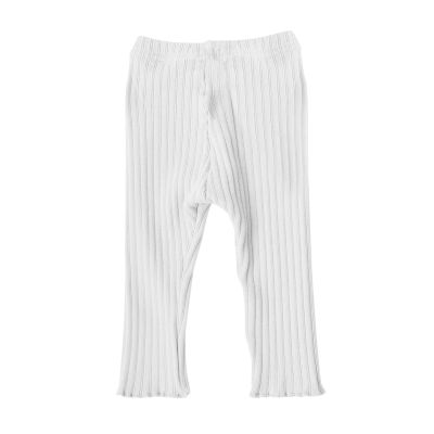Baby Newborn Infant Girls Boys Cotton Spring Autumn Solid Ribbed Long Pants Leggings Spring Baby (White, 12-18 Months)