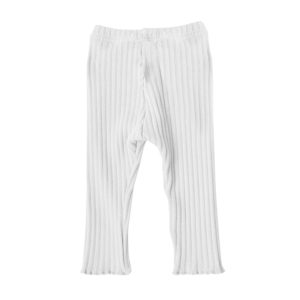 Baby Newborn Infant Girls Boys Cotton Spring Autumn Solid Ribbed Long Pants Leggings Spring Baby (White, 12-18 Months)