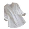 Long Sleeve Shirts for Women Casual Button Down T Shirt Solid Color Blouse Loose Tunic Tops view 1