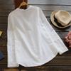 Long Sleeve Shirts for Women Casual Button Down T Shirt Solid Color Blouse Loose Tunic Tops view 3