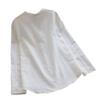 Long Sleeve Shirts for Women Casual Button Down T Shirt Solid Color Blouse Loose Tunic Tops view 4