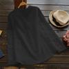 Long Sleeve Shirts for Women Casual Button Down T Shirt Solid Color Blouse Loose Tunic Tops Black, X-Large view 3