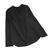 Long Sleeve Shirts for Women Casual Button Down T Shirt Solid Color Blouse Loose Tunic Tops Black, X-Large view 4