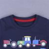 Toddler Kids Girls Boys Car Cartoon 3D Prints Loose Tops Soft Short Sleeve T Long Sleeve Shirt (Dark Blue, 4-5 Years) view 4