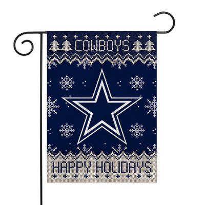 NFL Rico Industries Dallas Cowboys Winter/Snowflake 13" x 18" Double Sided Garden Flag