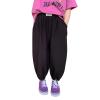 Toddler Kids Baby Girls Boys Cotton Pull On Solid Elastic Basic Harem Long Pants Bloomers Track Pants (Black, 2-3 Years) view 3