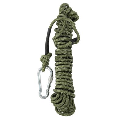 EVTSCAN 32ft Outdoor Climbing Rope, 8mm Diameter High Strength Braided Polyester Static Rope for Rock Climbing, Mountaineering, Caving, Rescue, Escaping, Camping, Hammock and Swinging